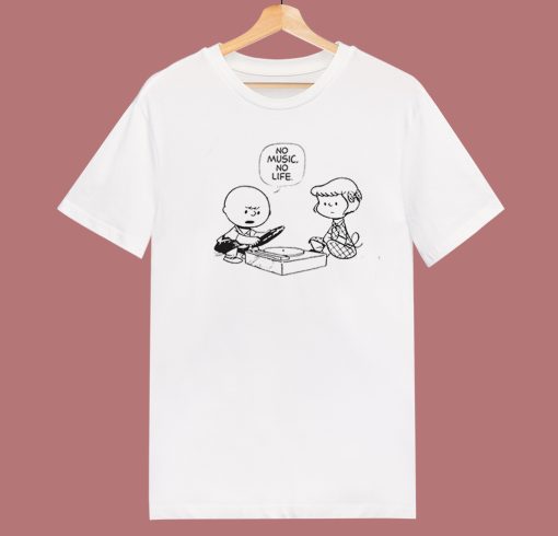 Peanuts No Music No Life On Sale T Shirt Style