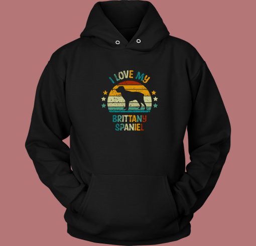 Brittany Spaniel Vintage Hoodie Style