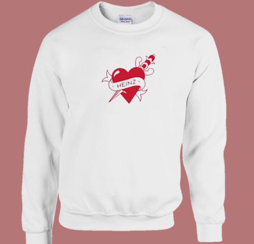 Heinz Red Tattoo Ink Heart Sweatshirt