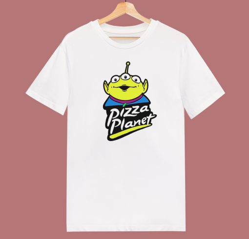 Pizza Planet Aliens Parody T Shirt Style