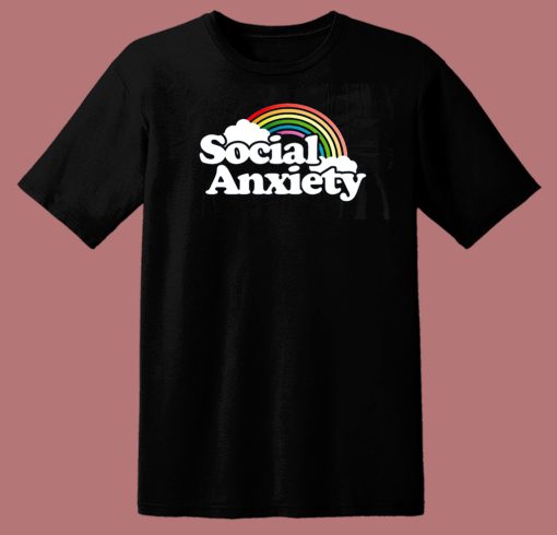 Social Anxiety Rainbow T Shirt Style