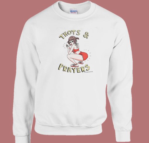 Thots And Prayers Plamondon Comics Sweatshirt