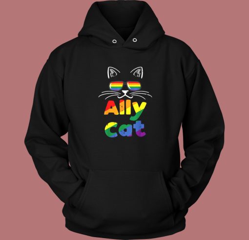 Ally Cat Pride Month Hoodie Style