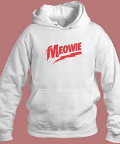 Meowie David Bowie Parody Hoodie Style