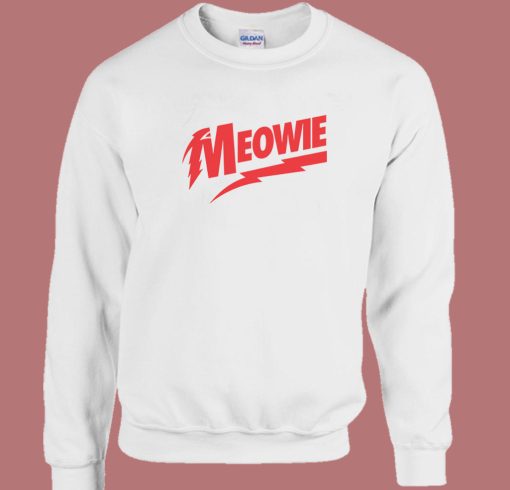 Meowie David Bowie Parody Sweatshirt