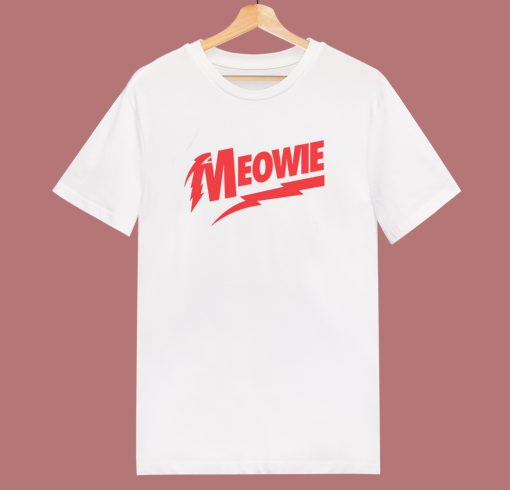 Meowie David Bowie Parody T Shirt Style