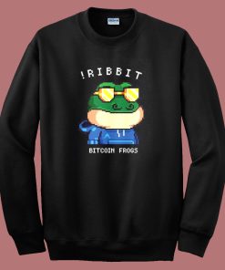 Ribbit Bitcoin Frogs Funny Sweatshirt