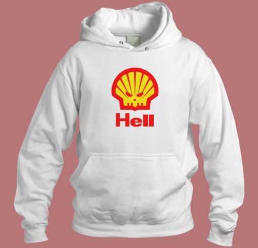 Shell Hell Logo Parody Hoodie Style