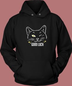 Black Cat Good Lucky Hoodie Style