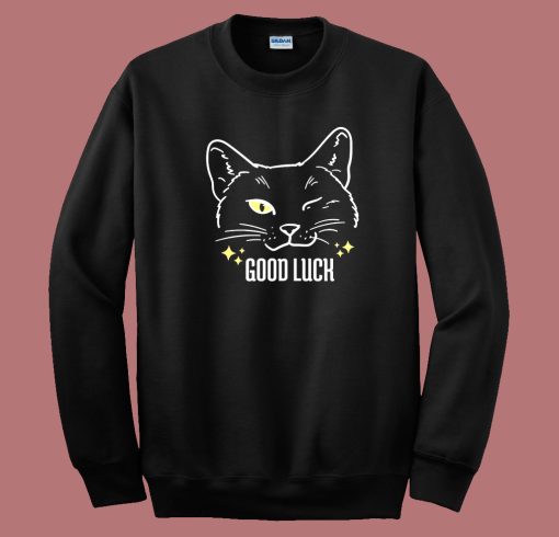 Black Cat Good Lucky Sweatshirt