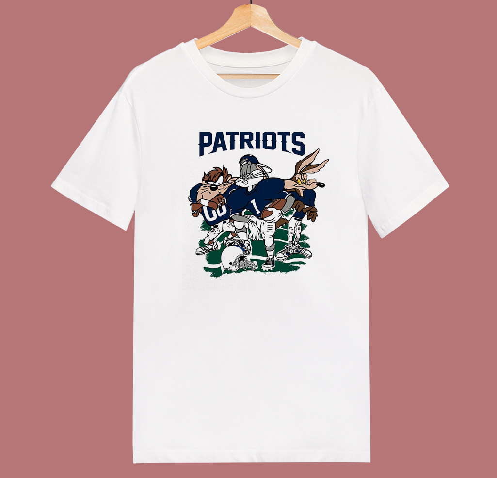 Vintage Logo 7 Printed T-shirt New England Patriots,Color:Red,Size:XL