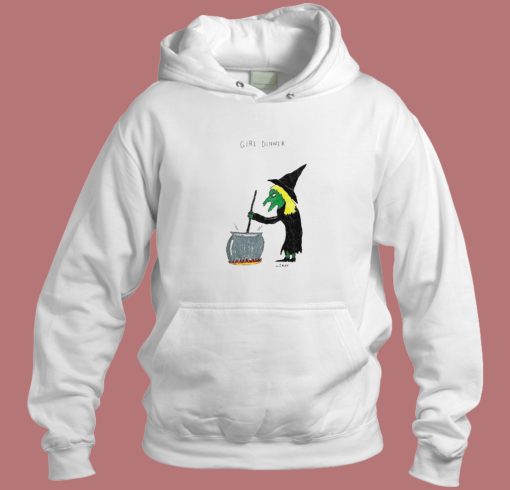 Girl Dinner Witch Halloween Hoodie Style