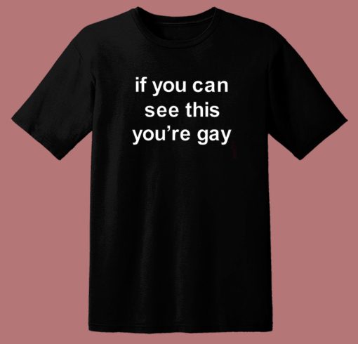 If You Can See This You’re Gay T Shirt Style