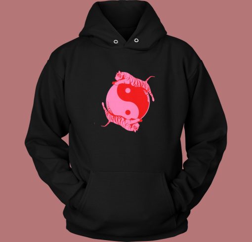 Yin Yang Tiger Pink Hoodie Style