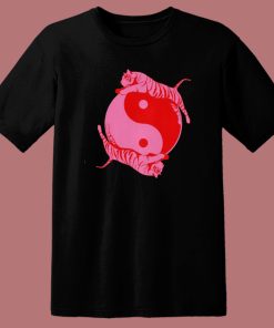 Yin Yang Tiger Pink T Shirt Style