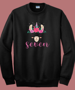 7 Years Old Llamacorn Birthday Summer Sweatshirt