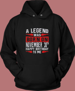 A Legend Was Born On November Vintage Hoodie