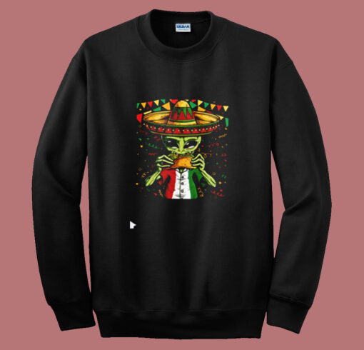 Alien Eating Taco Summer Sweatshirt