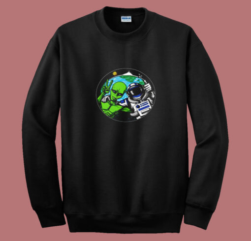 Alien Peace Sign Summer Sweatshirt