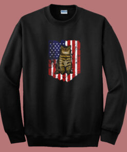 American Flag Exotic Shorthair Summer Sweatshirt