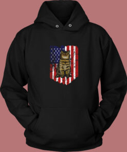 American Flag Exotic Shorthair Vintage Hoodie