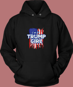 American Flag I’m A Trump Girl Vintage Hoodie