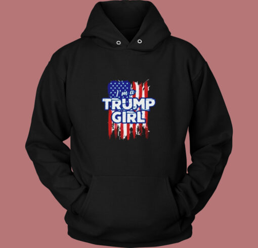 American Flag I’m A Trump Girl Vintage Hoodie