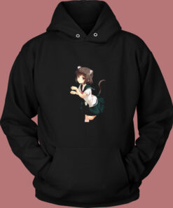 Anime Catgirls Vintage Hoodie