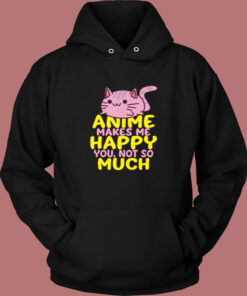 Anime Makes Me Happy Vintage Hoodie