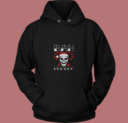 Bah Humbug Skull Vintage Hoodie