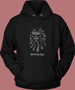 Black Bape Crystal Logo Vintage Hoodie