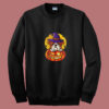 Bulldog Witch Pumpkin Halloween Summer Sweatshirt