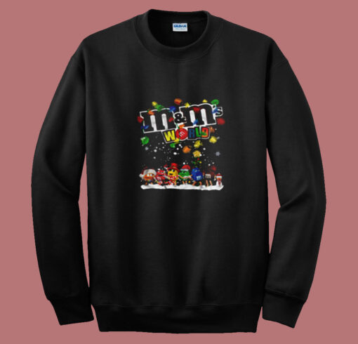 Christmas Lights M&m's World Cartoon Summer Sweatshirt