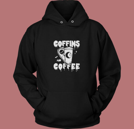 Coffins And Coffee Gothic Vintage Hoodie