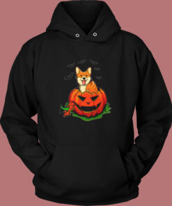 Corgi Dog Lovers Pumpkin Vintage Hoodie