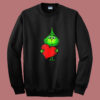 Cute Baby Grinch Love Heart Christmas Summer Sweatshirt