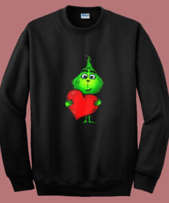 Cute Baby Grinch Love Heart Christmas Summer Sweatshirt