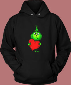 Cute Baby Grinch Love Heart Christmas Vintage Hoodie