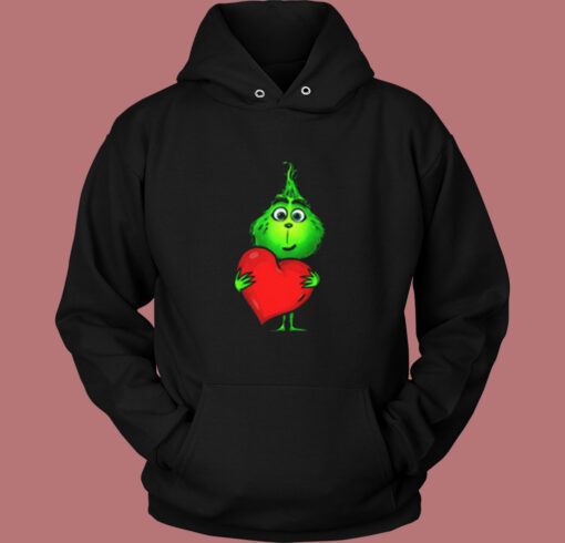 Cute Baby Grinch Love Heart Christmas Vintage Hoodie