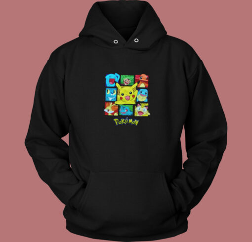 Cute Cartoon Pokemon Characters Vintage Hoodie