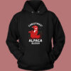 Cute Christmas Alpaca Sleigh Vintage Hoodie