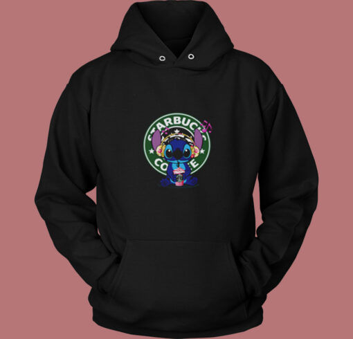 Cute Disney Stich Parody Coffee Starbucks Vintage Hoodie