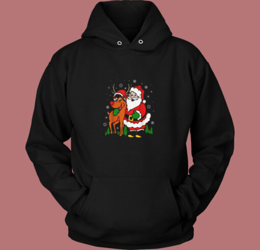 Cute Santa Christmas Vintage Vintage Hoodie