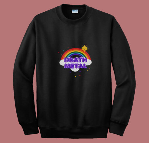 Death Metal Rainbow Funny Heavy Metal Pun Summer Sweatshirt