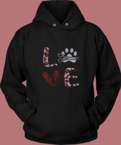 Dog Paw Love Vintage Hoodie