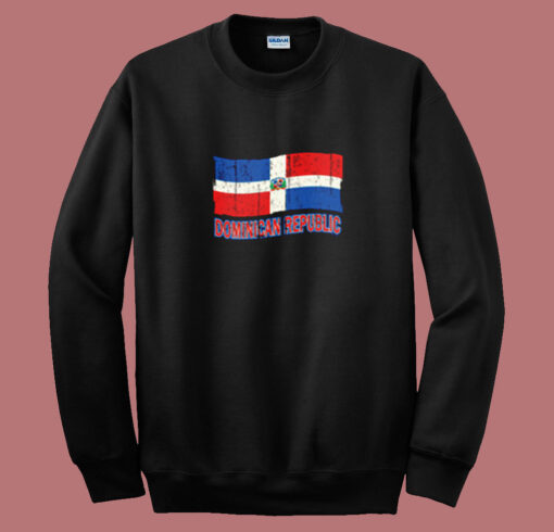 Dominican Republic Flag Distressed Pride Summer Sweatshirt