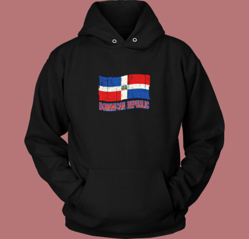 Dominican Republic Flag Distressed Pride Vintage Hoodie