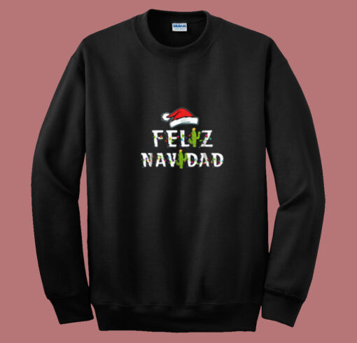 Feliz Navidad Vintage Christmas Cactus Summer Sweatshirt