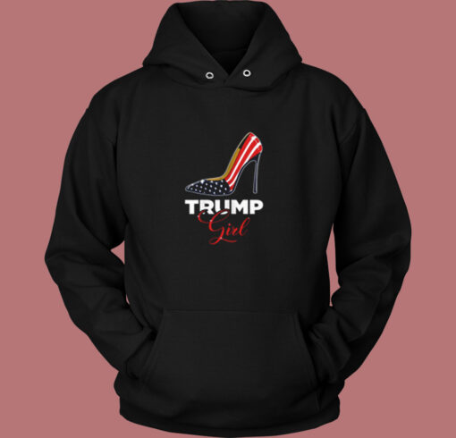 Flag Trump Girl Vintage Hoodie