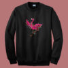 Flamingo Light Santa Summer Sweatshirt